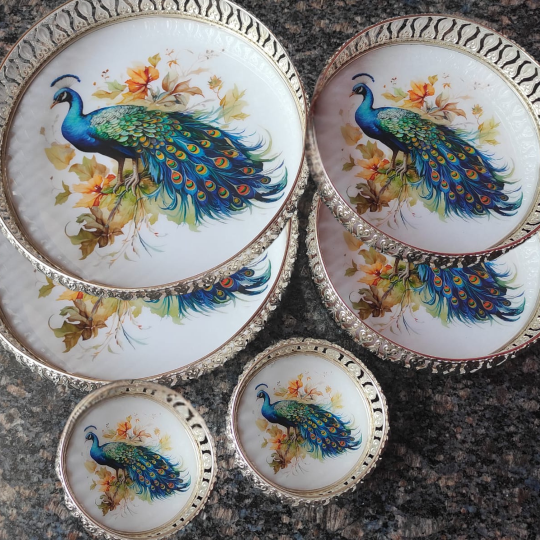 Imperial Peacock Tray-8inch Imperial Peacock Tray-8inch