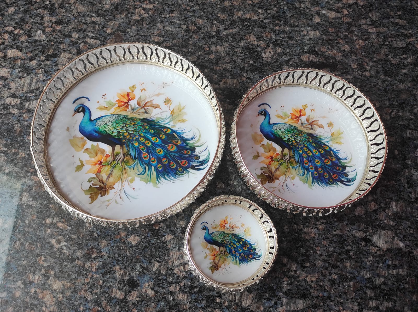 Imperial Peacock Tray-8inch