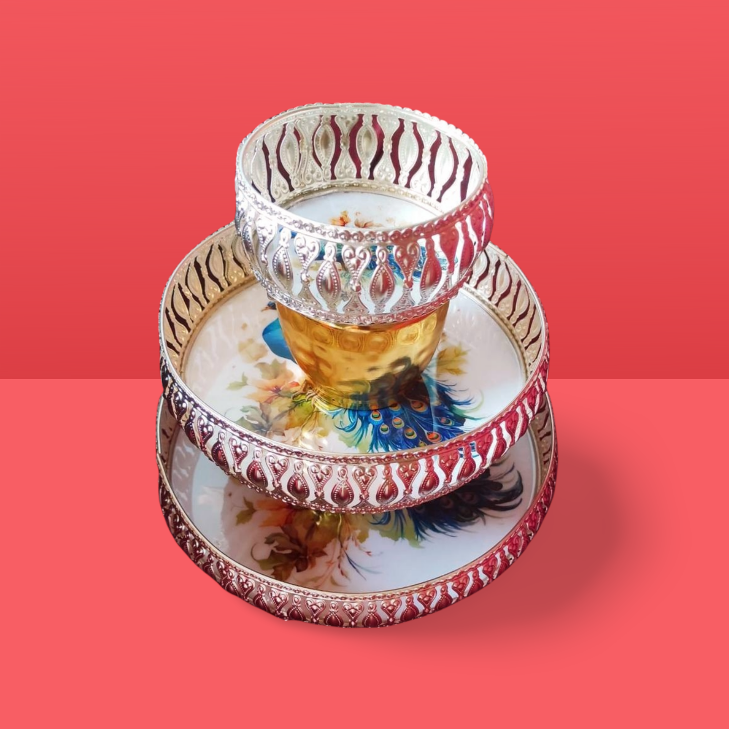 Imperial Peacock Tray-8inch Imperial Peacock Tray-8inch